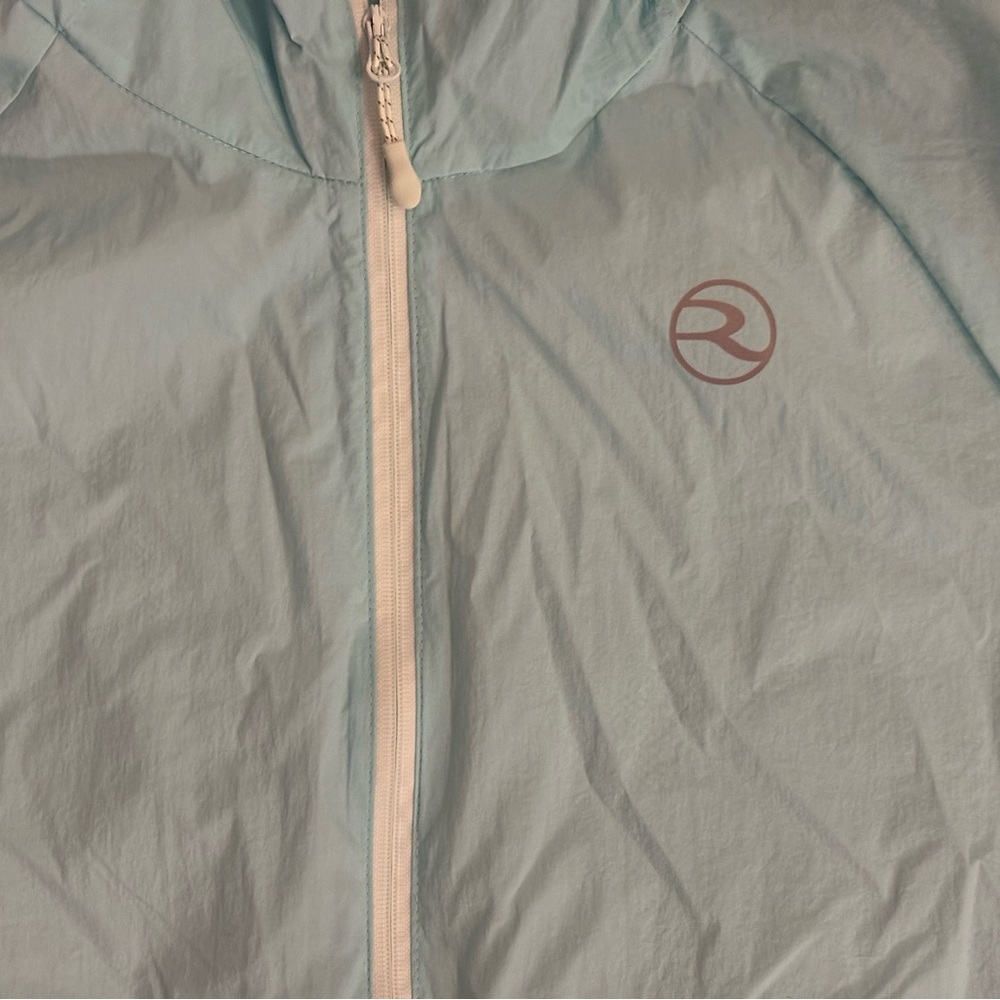 Reel Life Women's Light Blue On Blue Windbreaker Full Zip Jacket - Picture 3 of 5